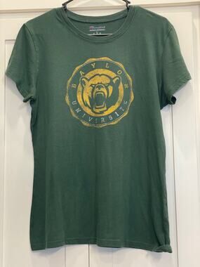 Champion Baylor University green short sleeve tee Large